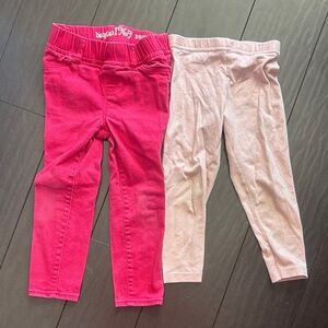 GAP Kids Fuchsia and Light Pink Sparkle Leggings
